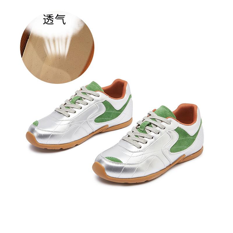 New leather Dexun shoes 2025 autumn flat-soled sports shoes women's casual versatile shoes children's retro Forrest Gump shoes