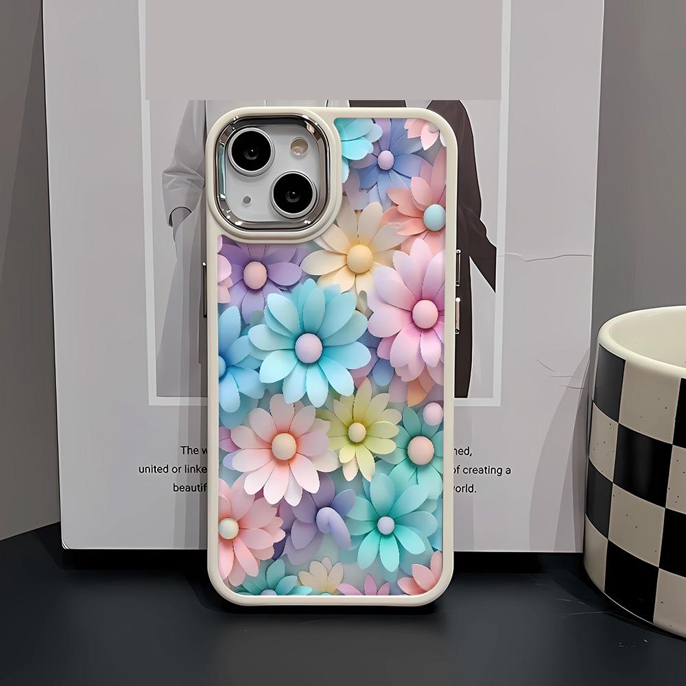Colorful Sunflower For iPhone 16 15 11 12 Pro Max XR X XS 7 8 Plus SE Case For iPhone 14 13 Pro