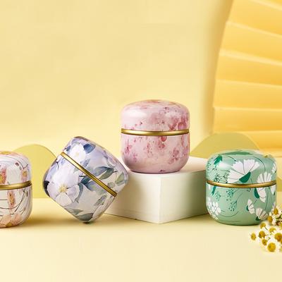 Empty Tea Tin Loose Tea Containers With Lid Sealed Jar Metal Coffee Candy Cans Jewelry Boxes Candy Cans Round Can
