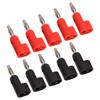 5 Set Solderless Banana Plug Stackable Jack Connector Probe Adapter J.10026 4mm Black Red