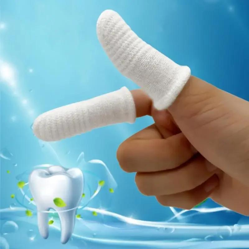 Pet Finger Toothbrush Puppy Teeth Oral Cleaning Tool Kitten Care Products 1pcs Two - finger Brushing Finger Cots
