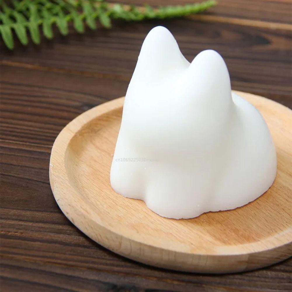 Dessert Tool Silicone Cat Shape Mold 3D Food-grade Pudding Mold Reusable Odorless Candle Mould DIY