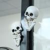 Resin Skull Wall Sticker Realistic Skull Figure Door Ornament For Door Frame Mantels Entryways Halloween Decoration