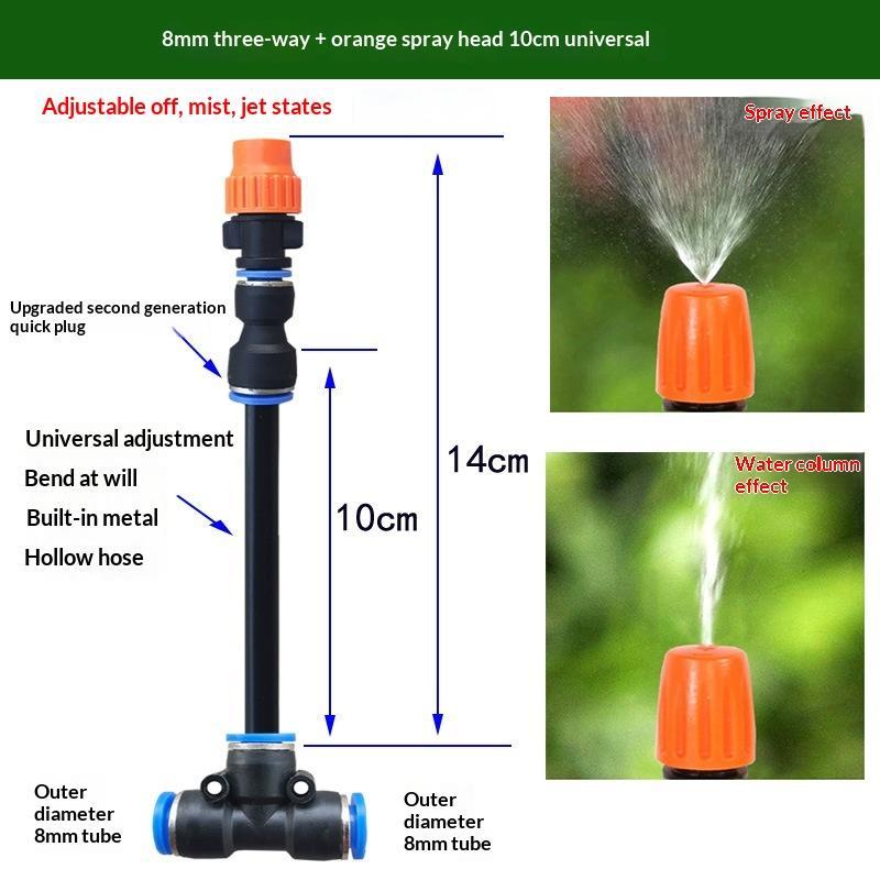 Universal Automatic Irrigation Sprinkler Rotating Copper Nozzle Garden Balcony Atomizing Watering A1