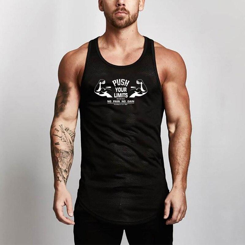 Muscleguys גופיית טנק קלת משקל לייבוש מהיר במידות גדולות לגברים קיץ פיתוח גוף נושמת רשת אימון גופיות ללא שרוולים