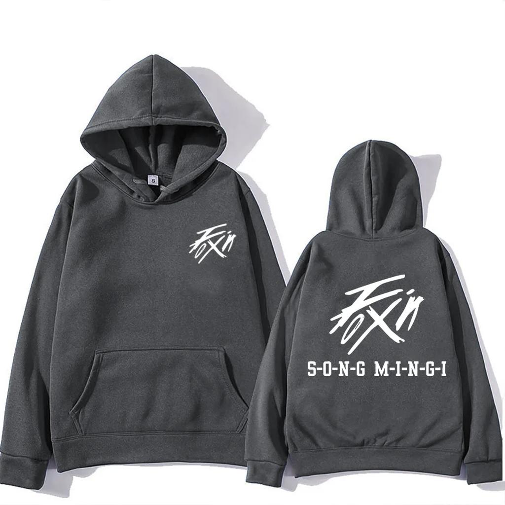 ATEEZ Mingi Merch Vintage Koreanischer Hoodie Kpop Mode Stil Herren Langarm Streetwear Winter Freizeit Hoodie