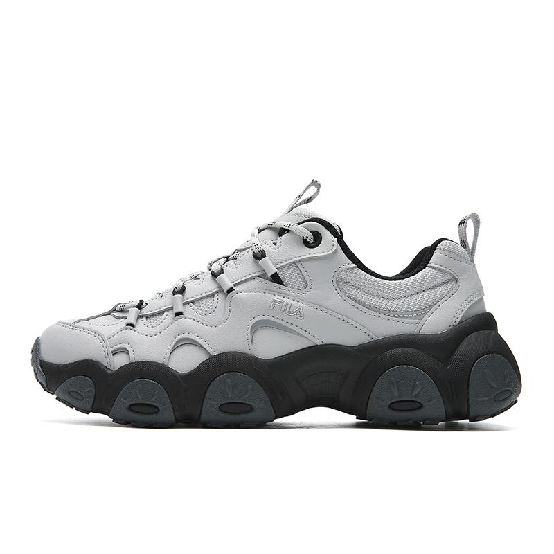 FILA FLUID 7 Cushioning Abrasion Resistant Lightweight Height Increasing Low top Chunky Sneakers Women s Gray Black F12W612103FLB 38