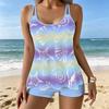 Women's Swimwear Tankini 2 Piece Swimsuit Leisure Vacation  Print Vacation Bathing Suits