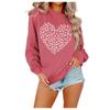 Women's Fashion Casual Valentine's Day Love Printed Large Size Women's Sports Long Sleeve Hoodie