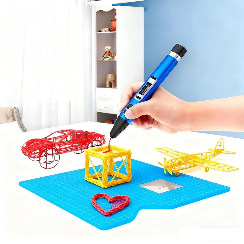 3D Printing Pen Style Mat With 2 Finger Protectors Template Drawing Implements Pad Tools ideal for Children Adults