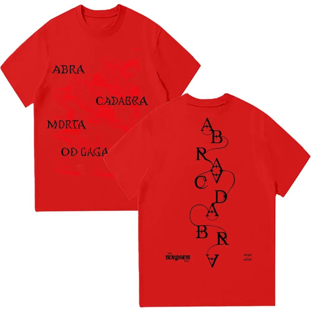 Lady Gaga Abracadabra Hat T-Shirt Men Clothing Short Sleeve Round Neck Creative Top Women Men Clothing Streetwear High Quality