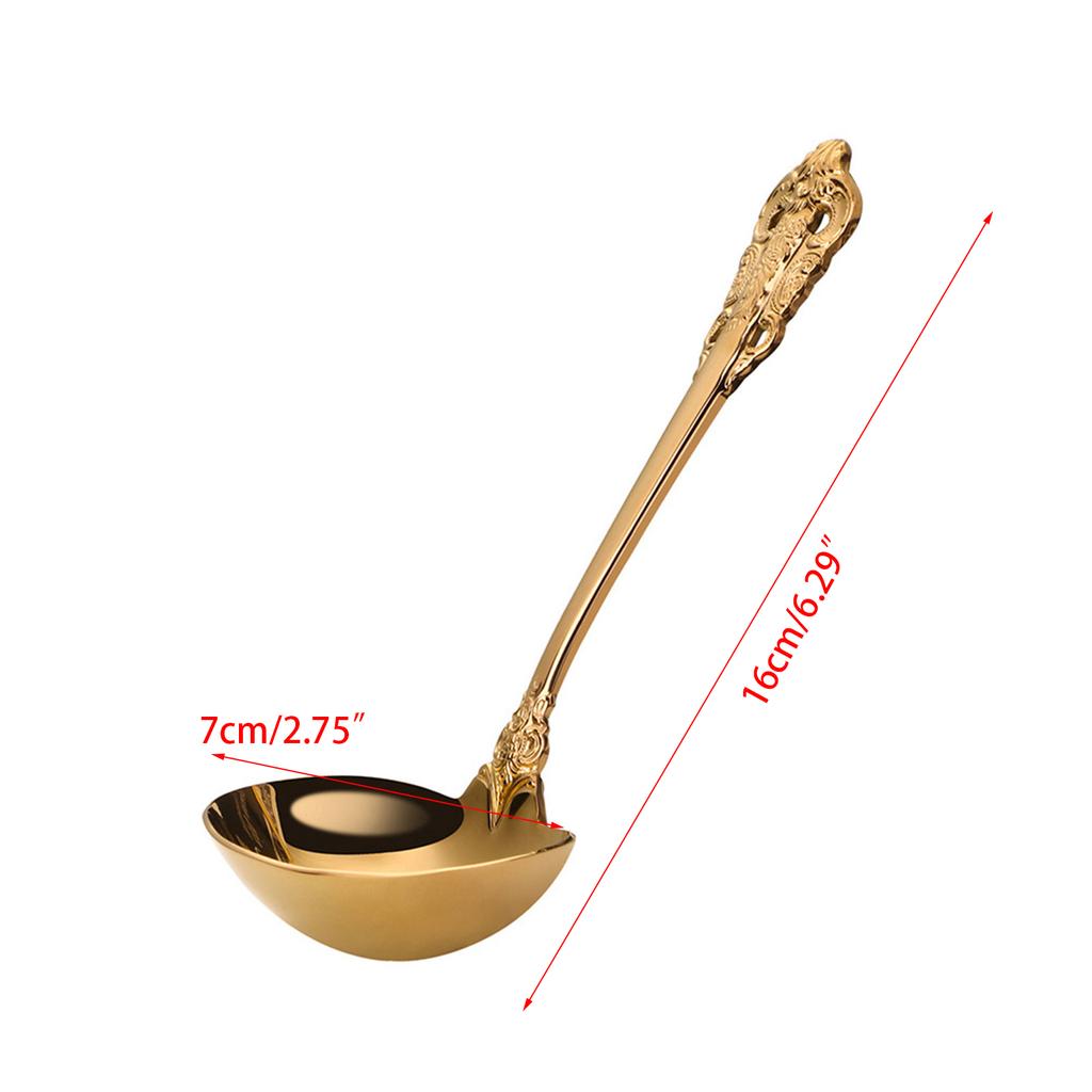 Soup Spoon Round Soup Scoop Light Luxury Hotel Restaurant Public Spoon