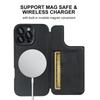 For iPhone 16 Pro Magnetic Case RCS Eco Friendly Flip Phone Cover with Kickstand RFID Blocking