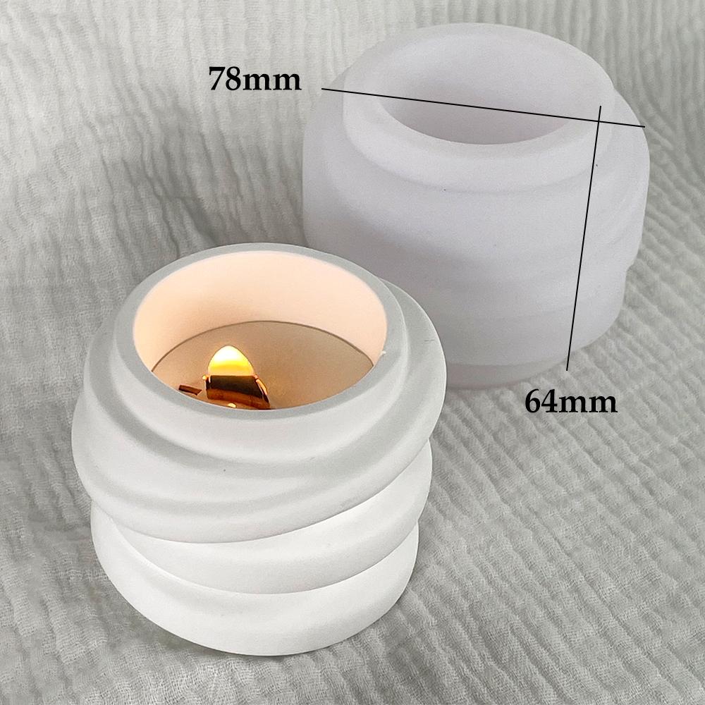 Round Gypsum Flower Pot Mold DIY Concrete Cement Candle Jar Silicone Molds Epoxy Resin Storage Box Handicraft Mould Home Decor