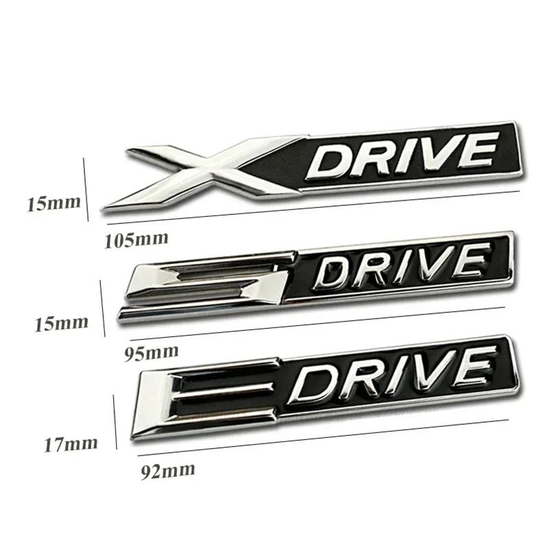 3D Metal Car Emblem Badge SDRIVE EDRIVE XDRIVE Fender Sticker For BMW E46 E39 E60 E90 F10 F30 E36 X1 X3 X6 X5 X7 Accessories QR4