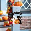 Creative Happy Halloween Door Hanging Pendant Pumpkin Wooden Courtyard Ornament DIY Door Wreaths Home Decoration