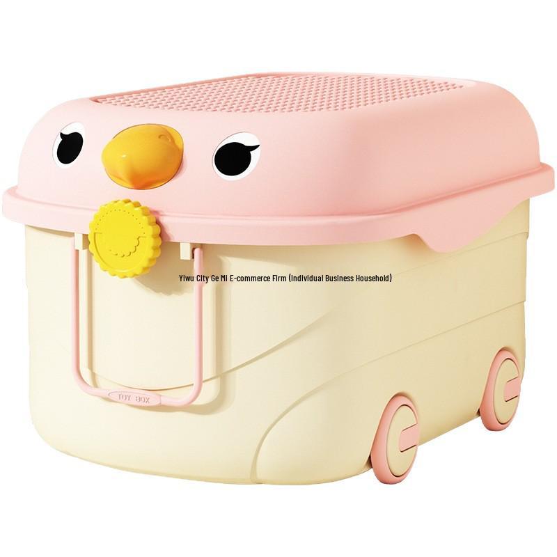 Kids' Large Capacity Plastic Storage Box for Toys, Snacks & Clothes