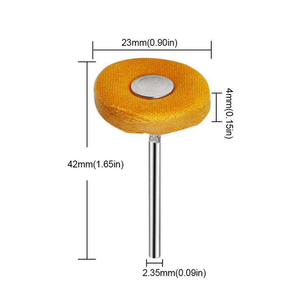Cloth Polishing Buffing Pad Cotton Wheel+metal Handle Rotary Tool