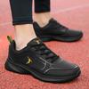 Sneakers Jinjiang Fabrik wasserdichte Schuhe Herren Leder schwarz neu atmungsaktiv rutschfest lässige Laufschuhe