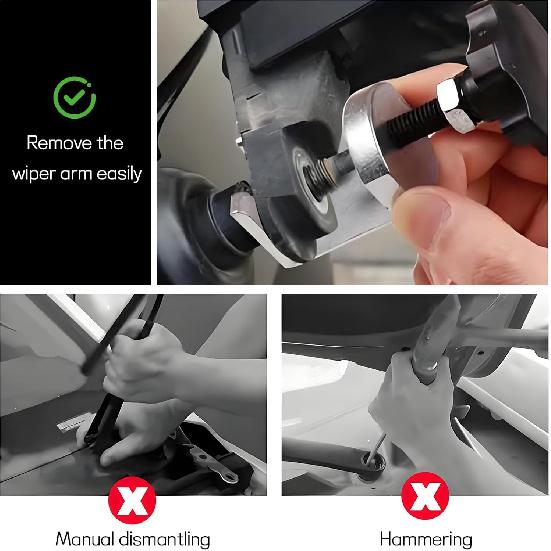 Car Windshield Wiper Arm Puller, Automotive Wiper Arm Removal Tool With Adjustable Knob, Windscreen Wiper Arm Remover For Quick Disassembly &
