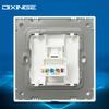 Ivory White 86 Type Single Port Network Wall Socket for Broadband and Computer Connectivity