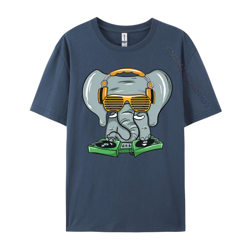 Men Tshirt Dj Elephant House Tshirts Vintage Tee Shirts Unisex ONeck Pure Cotton Tshirts Man Oversized Tops