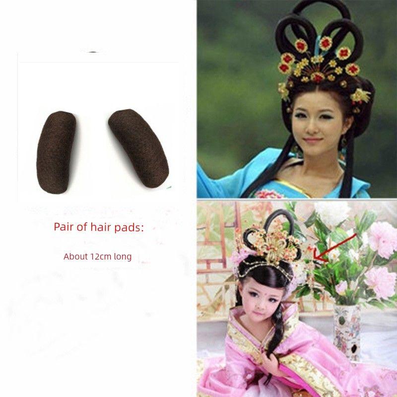 Han Chinese Clothing Pad Hair Bag Hair Pack Hair Curler Selenodont Bag Soft Horn Multiple Floor Bridal Pad Hair Plate Hair Bag