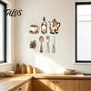 Kitchen Wall Decor 7Pcs Farmhouse Coffee Themed Wooden Decor, 2D Flat Art Theme Plaques, Retro Rustic Ornaments for Home Dining Room Cafe Decoration