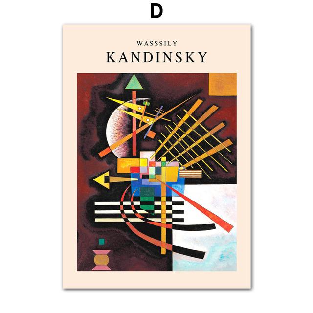 Farbe Wild Abstraktes Poster Geometrie Kandinsky Retro Kunstdruck Leinwand