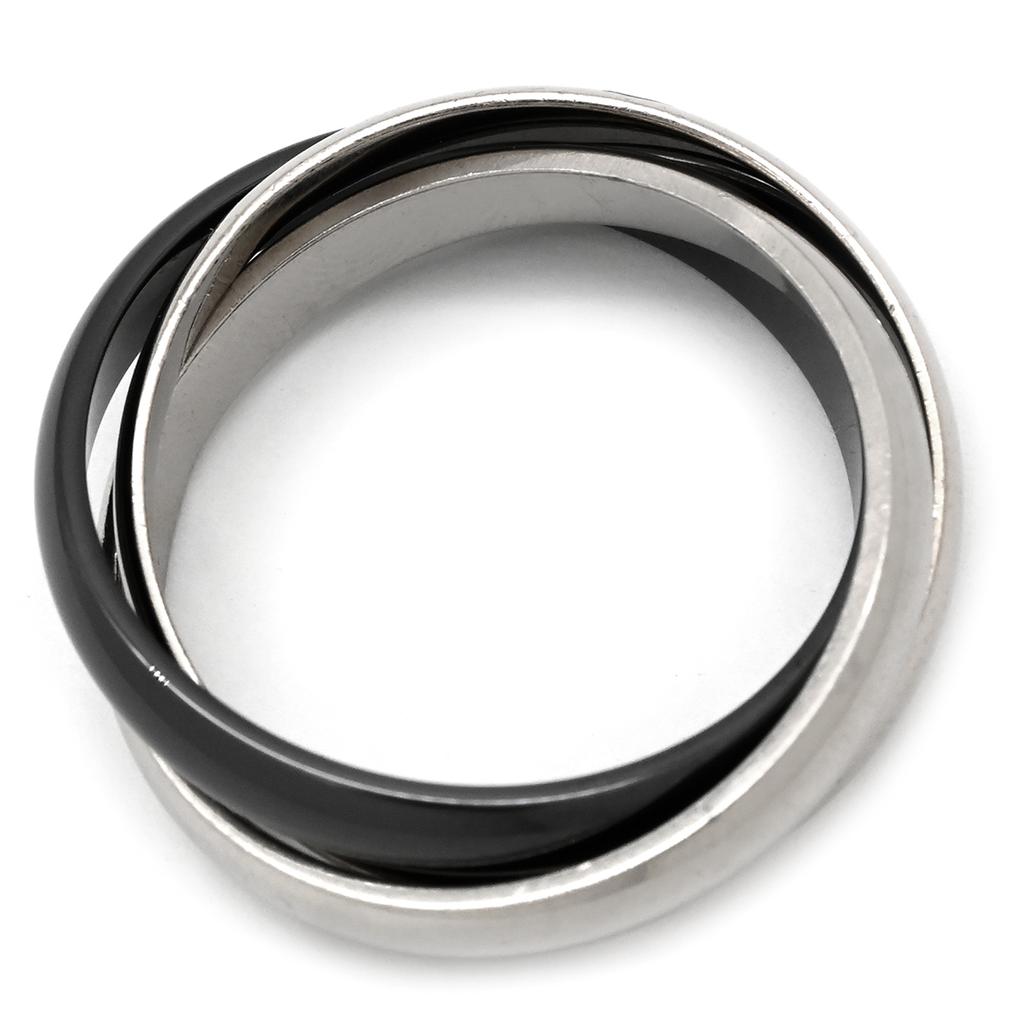 Cartier Trinity Trinity Classic CeramicRing ring K18WG/ceramic #19(JP Size) Array