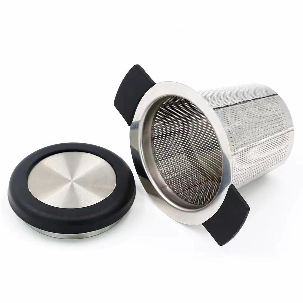 Stainless Steel Tea Filter with Double-Handle, Silicone Tea Filter, Double-Ear Tea Maker, Tea Partition, Tea Partition,