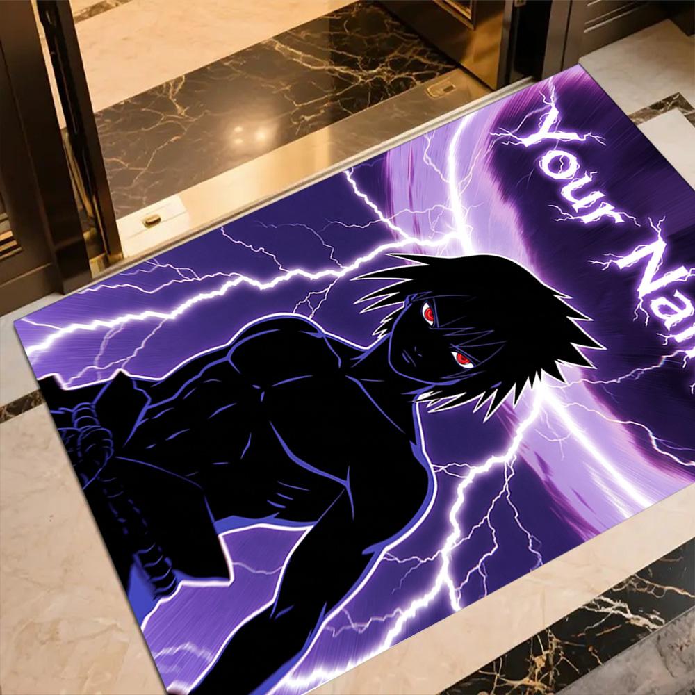 Naruto Character Customizable Name Floor Mat Design for Decorate room Dining Room Living Rooms Outdoor Antislip Carpet Anime Office Decor