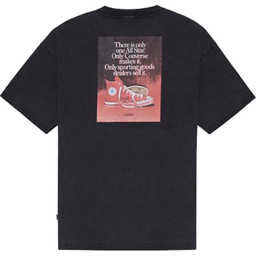 Converse T Shirts Unisex Black Crew Neck Moderate 10022904-A01 S