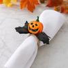 Halloween Napkin Ring Pumpkin Eyeball Spider Skull Napkin Holder for Dinner Table