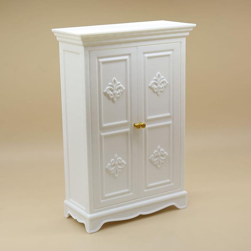 

1:12 Dollhouse Miniature Printed Wardrobe Model Furniture Ornaments Accessories Toys one size