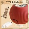 1SET 360 ° Automatic Rolling Pet Ball - Teeth Relief with USB Rechargeable LED Light, Durable Plastic Material for Cats and Dogs - Interactive Toys