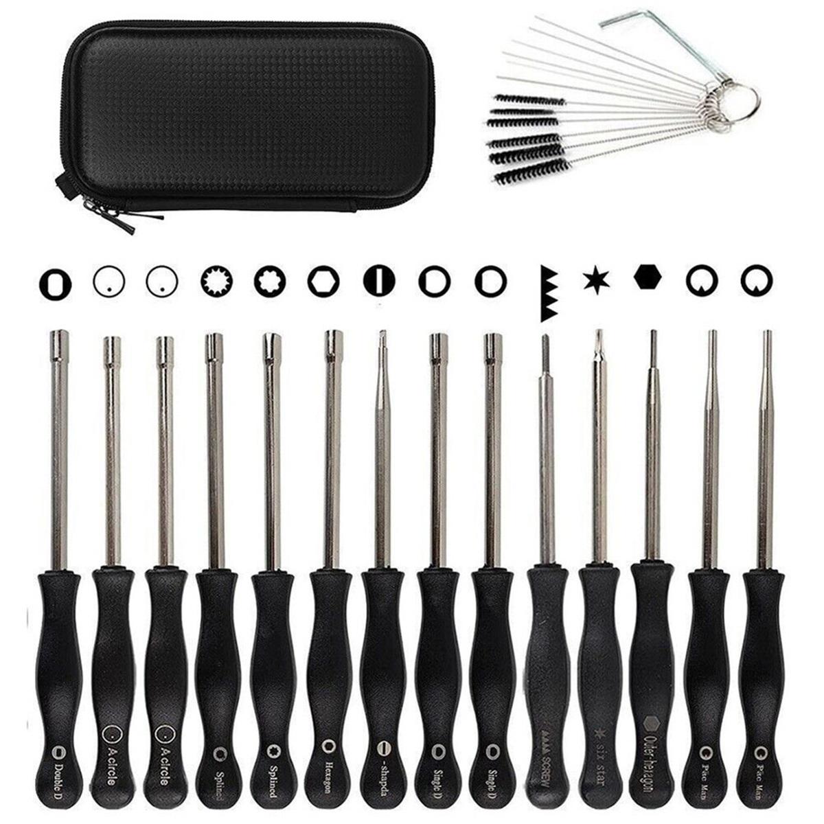 Kit d'outils de réglage de carburateur 14 pièces Tournevis pour Moteur 2 Temps Carburateur Petit Réglage Carburateur Outil de réglage de carburateur
