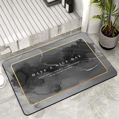 Light Luxury Marble Floor Mat Diatom Mud Floor Mat Entrance Entrance Door Mat Bathroom Floor Mat Bathroom Absorbent Foot Mat