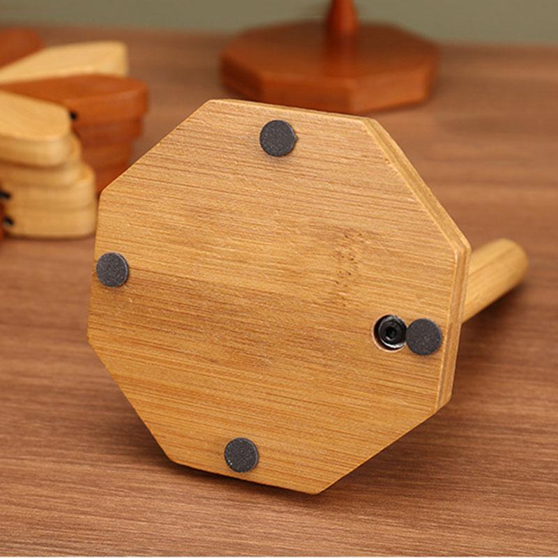 5PCS Windmill Design Stand Wooden  Decorative Anti Scald Heat Resistant Table Mat Coaster Wood Placemats Pot