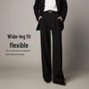 ESE-Y Women's High-Waist Commuter Wide-Leg Suit Pants