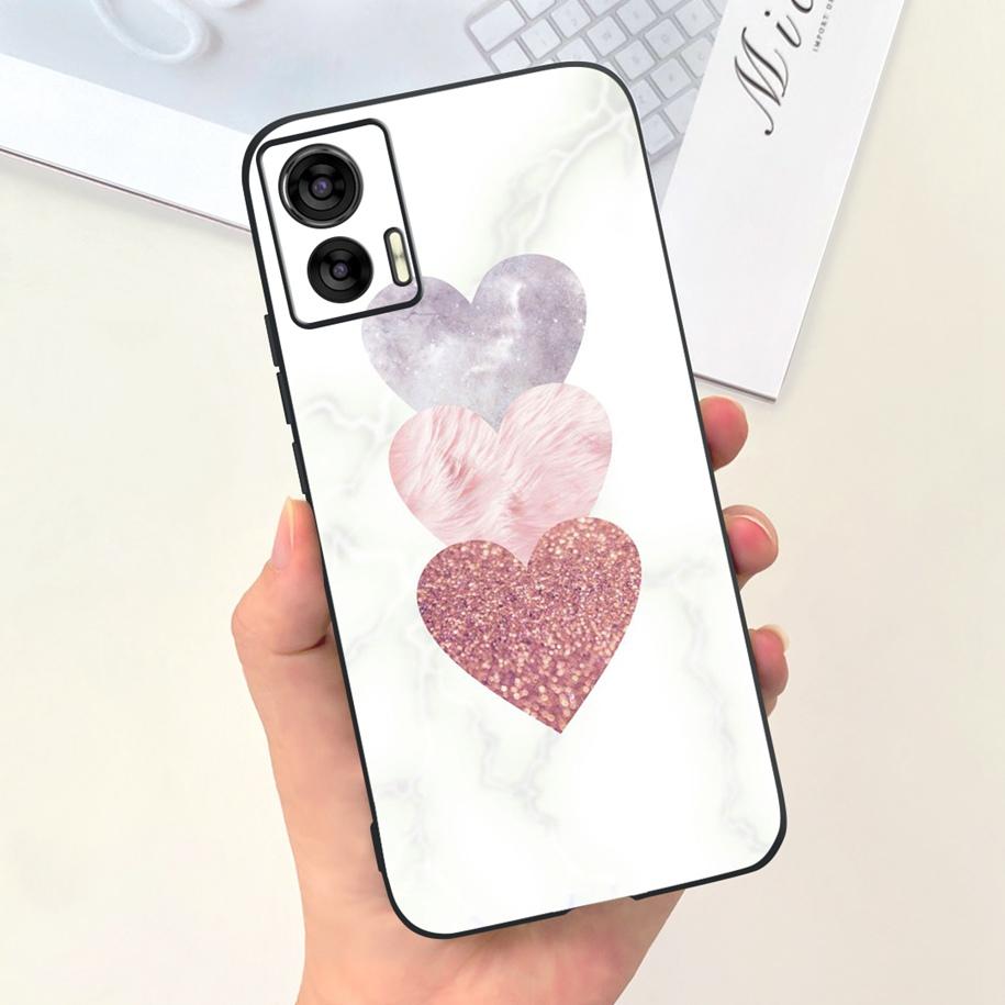 For Motorola Edge 30 Neo Case XT2245-1 Cute Cartoon Cat Painted Bumper Soft Silicone Cover For Motorola Edge 30 Lite 2022 Fundas