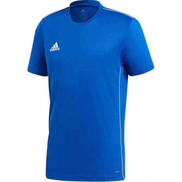 

Adidas Мужская футболка с коротким рукавом Core 18 Jersey с принтом логотипа, дышащая, синяя, CV3451 S