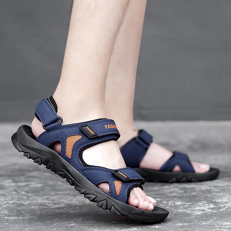 Large size men's sandals foreign trade summer new trendy student youth casual beach shoes men's slippers trendy