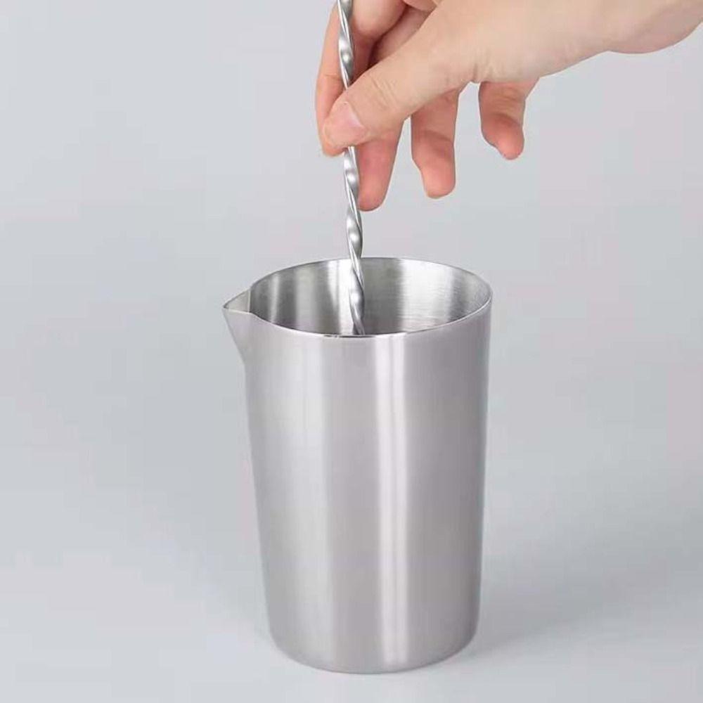 Bar Accessories 500ML Cocktail Mixing Cup Stainless Steel Large Capacity Stirring Tin with Diversion Opening Mixing Glass Party