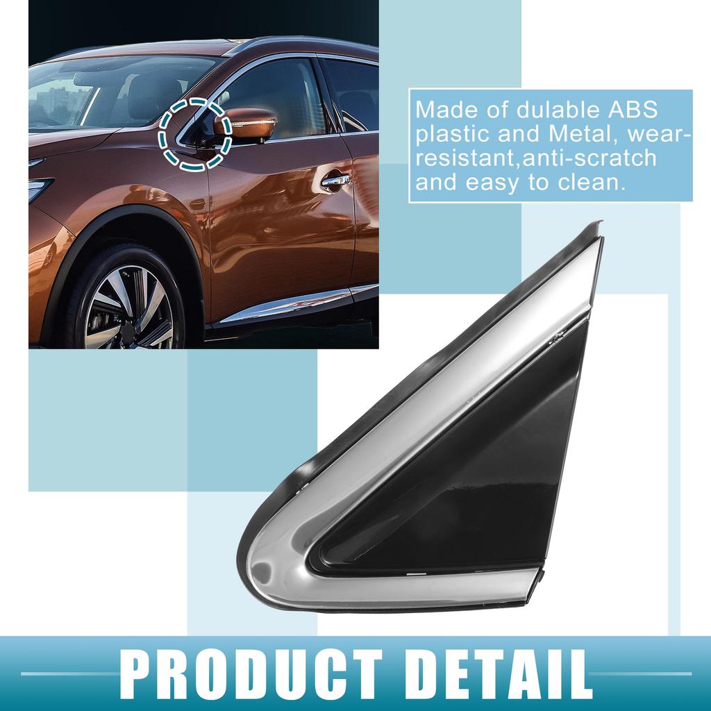 ABSOPRO Front Left and Right Door Mirror Corner Fender Triangle Cover Trim Rearview Triangle Panel for Nissan Murano 1 Pair (No. 96319-5BC0A) 15-18