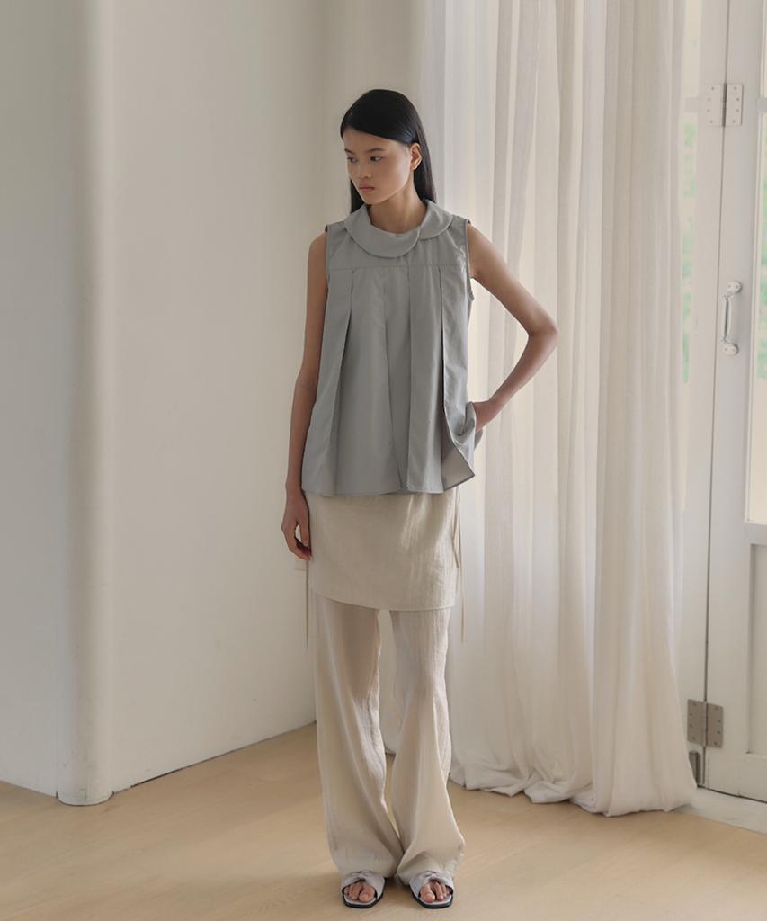 OURO Sheer Skirt Pants [ Cream ]