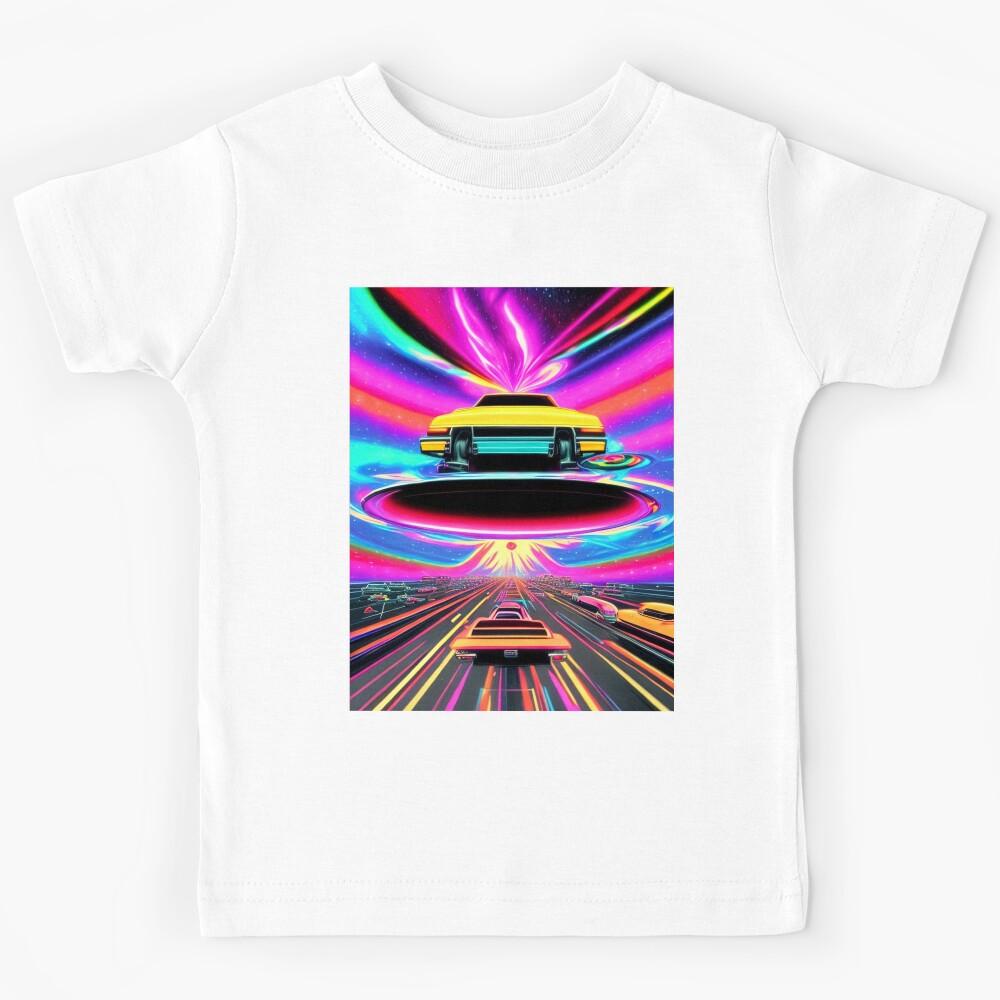 Car Synthwave, neon, futurist, kids, game, children, future Kids T-Shirt 170