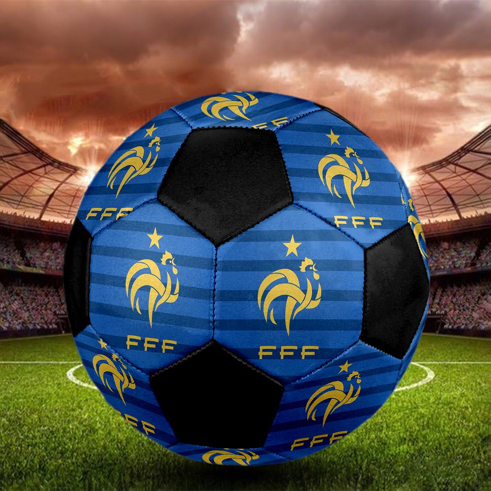 TAGLIA 5 Pallone da Calcio Federazione Calcistica Francese Colorato Per Tutte le Età Cucito a Macchina PVC Pronto per la Competizione Resistente Alta Rimbalzabilità