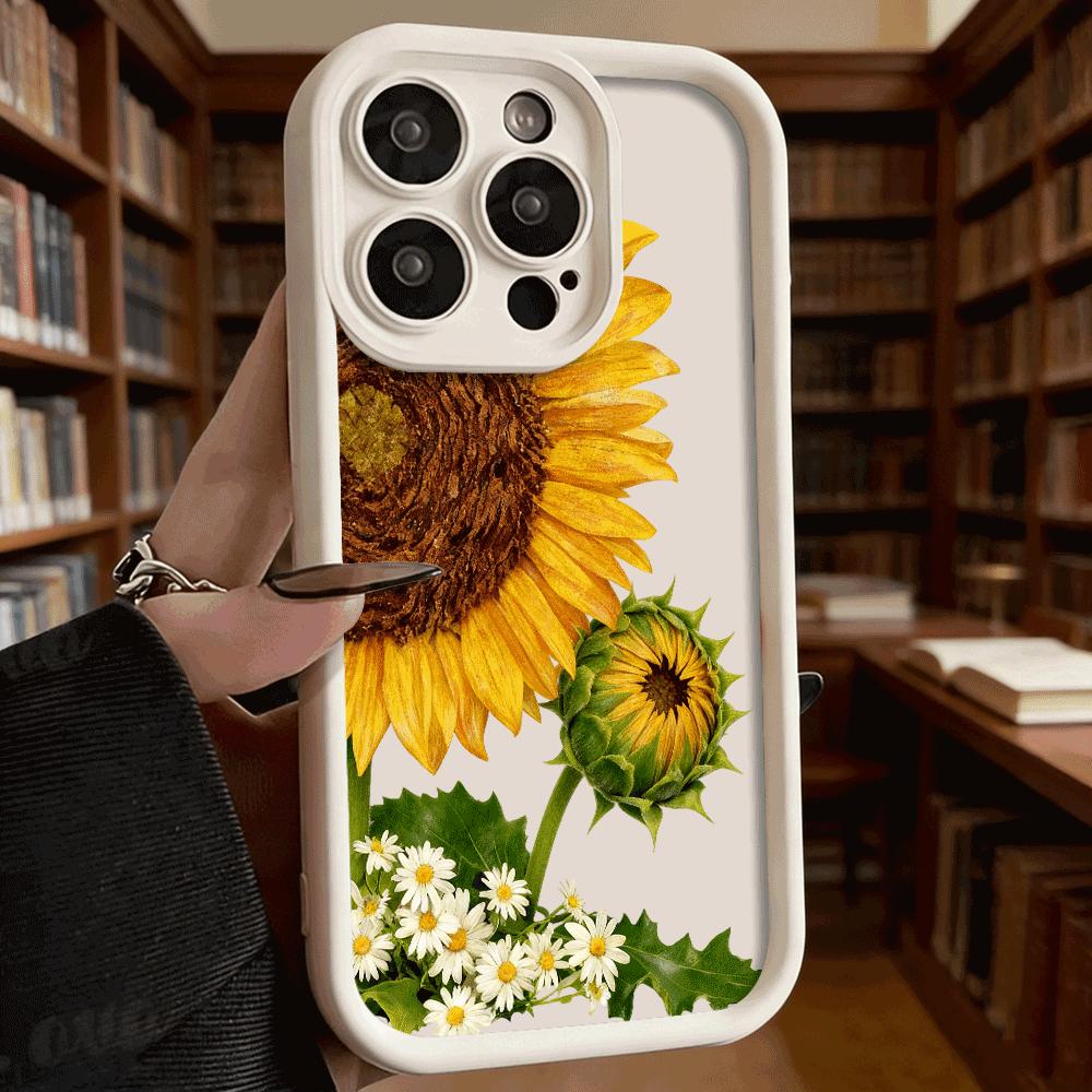 Sunflowers Daisies Bouquet Luxury Anti-Slip TPU Phone Case For Xiaomi Redmi Note 15 14 13 12 11 10 9 Pro Full Protective Cover