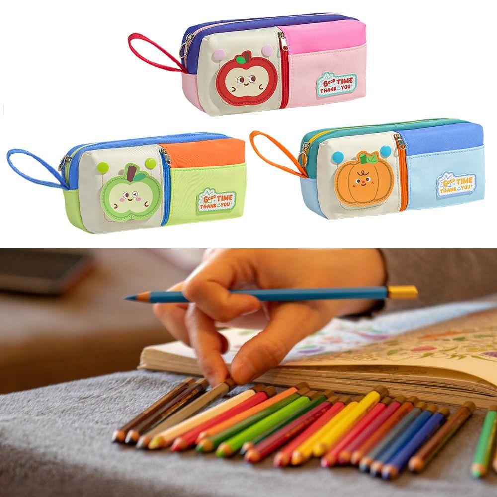 Three Layers Pencil Case Large Capacity Stationery Storage Bag Stationery Organizer  School Office